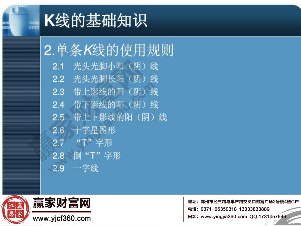 單條K線的使用規則