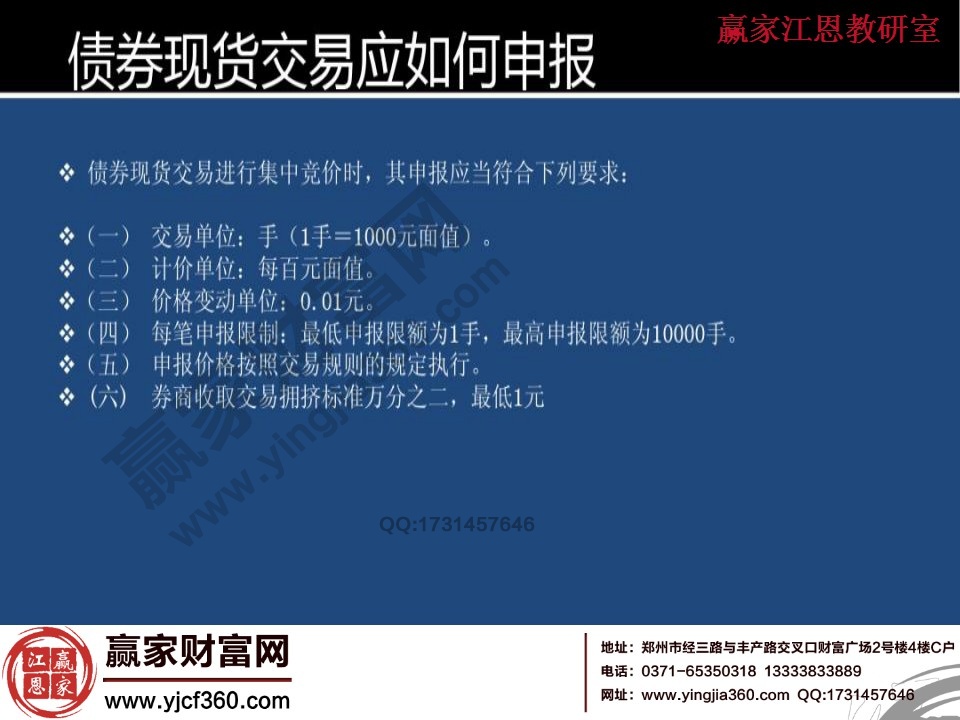 債券現貨交易申報條件