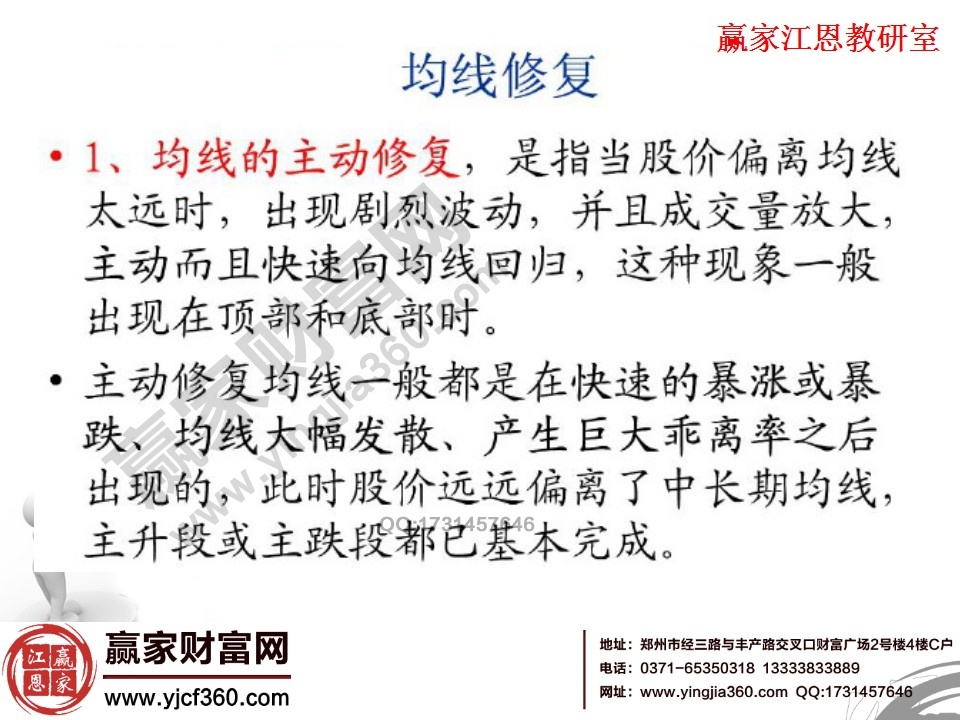 均線的主動修復